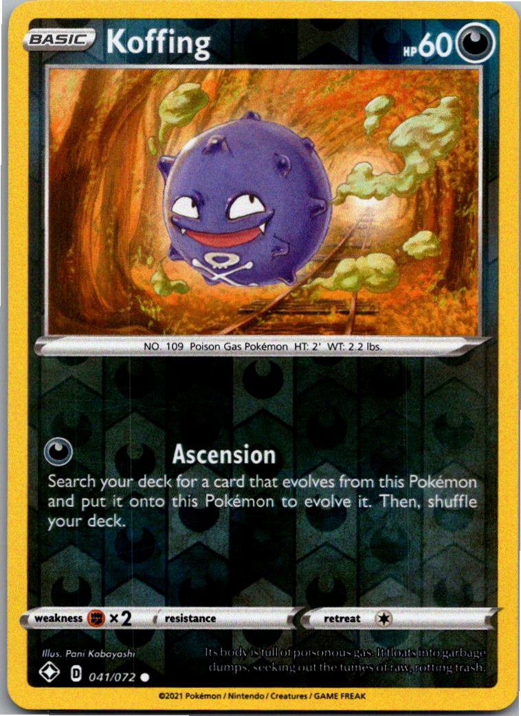Koffing Smogon 041/072 Glänzendes Schicksal – Vorderseite