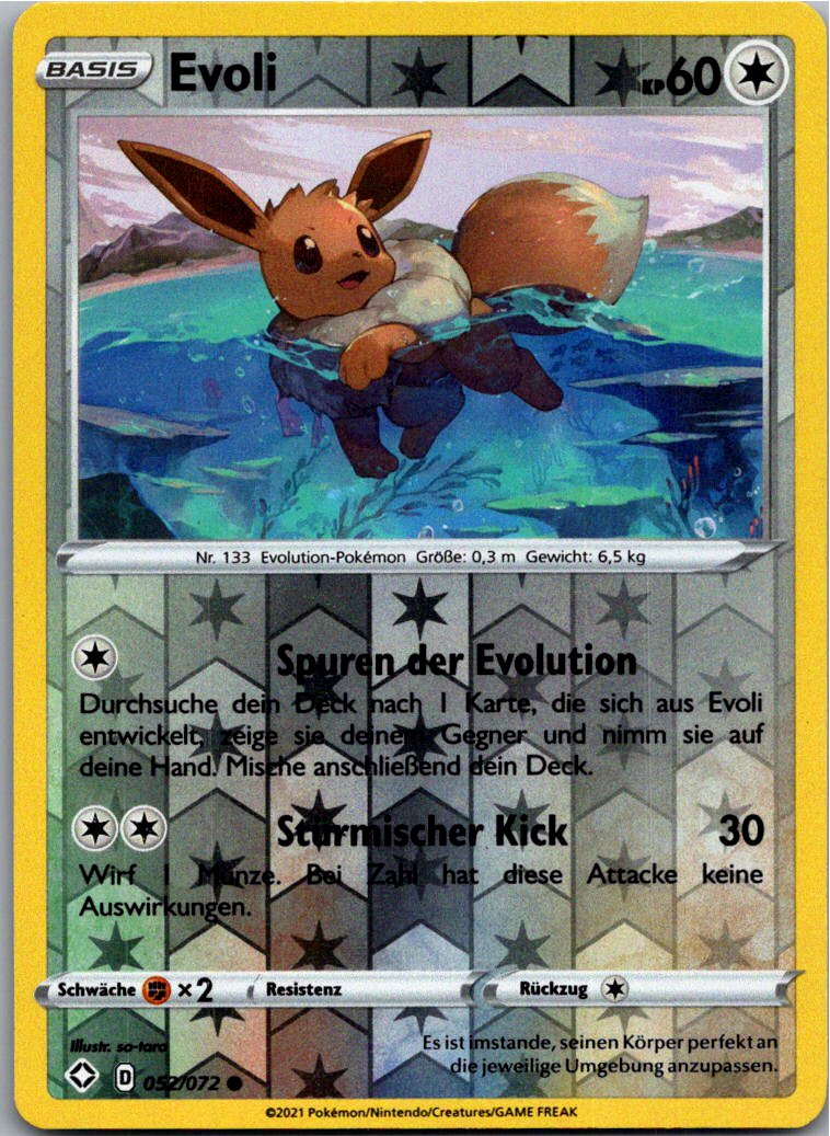 Evoli 052/072 Glänzendes Schicksal – Vorderseite