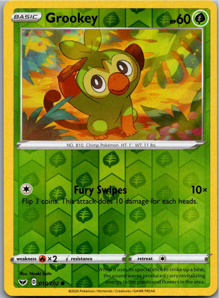 Grookey Chimpep 010/202 Schwert & Schild – Vorderseite