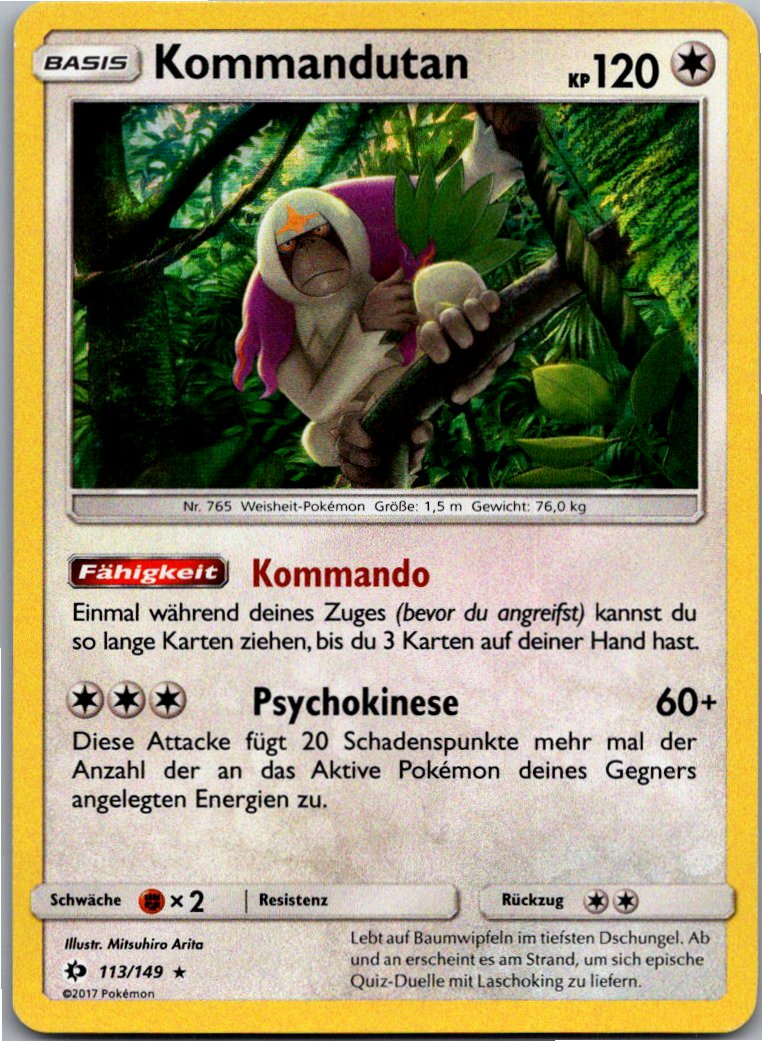 Kommandutan 113/149 Sonne & Mond – Vorderseite
