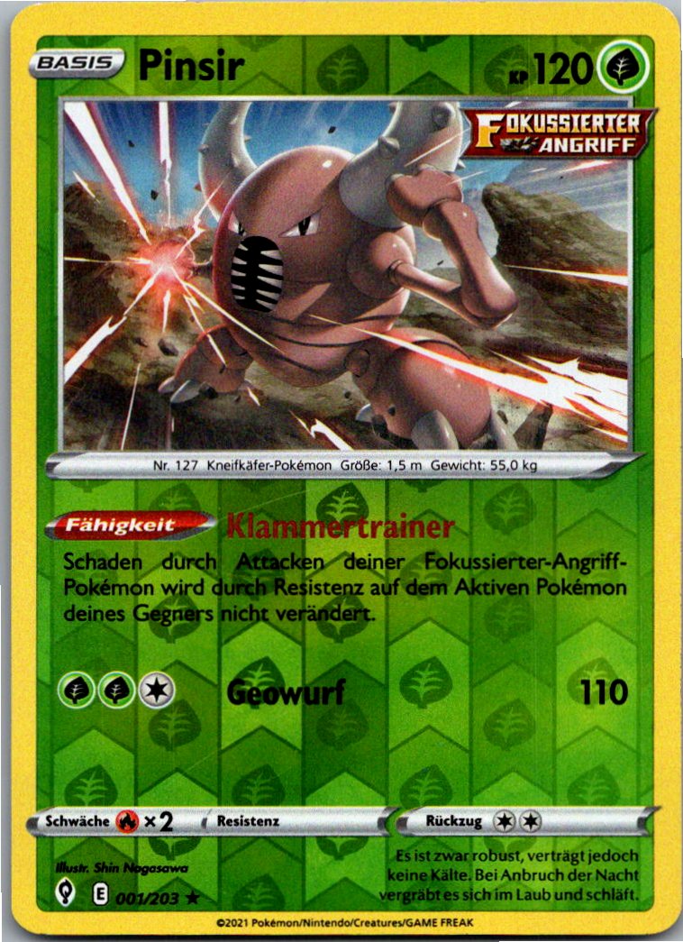 Pinsir 001/203 Drachenwandel – Vorderseite