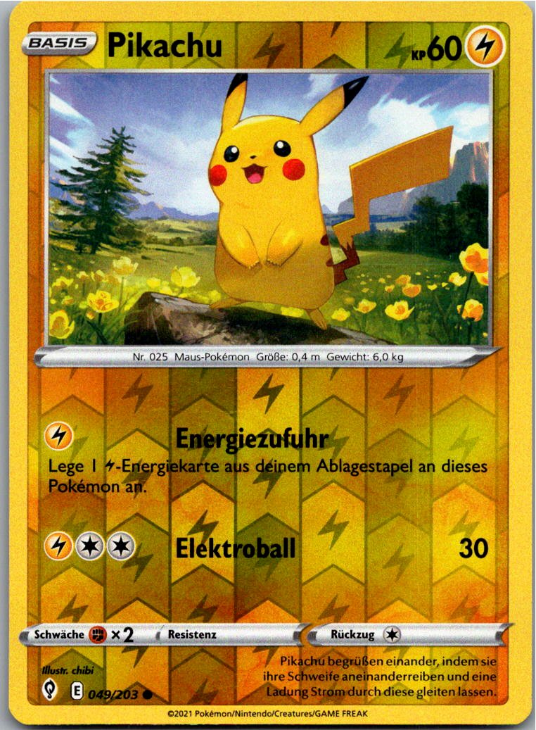 Pikachu 049/203 Drachenwandel – Vorderseite