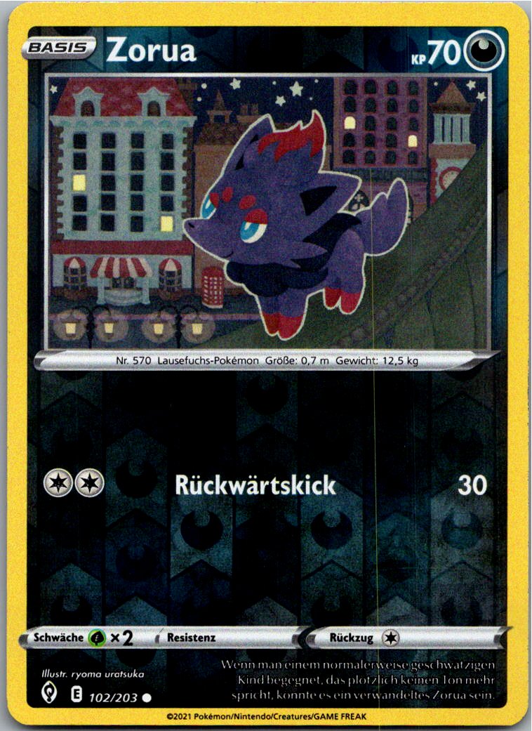Zorua 102/203 Drachenwandel – Vorderseite