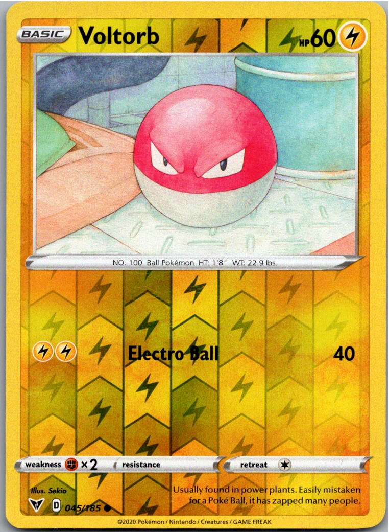 Voltorb Voltobal 045/185 Farbenschock – Vorderseite