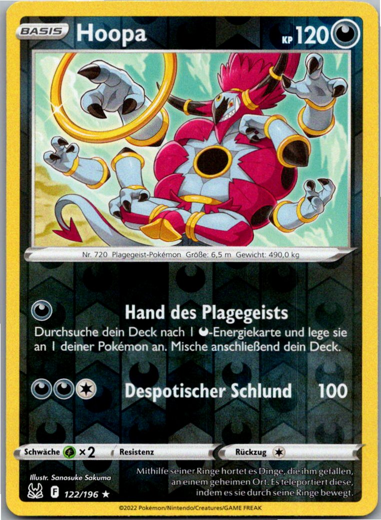 Hoopa 122/196 Verlorener Ursprung – Vorderseite