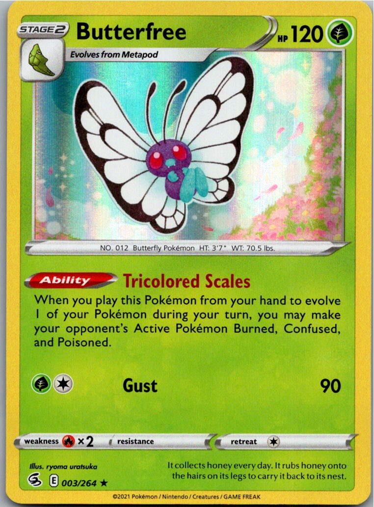 Butterfree Smettbo 003/264 Fusionsangriff – Vorderseite