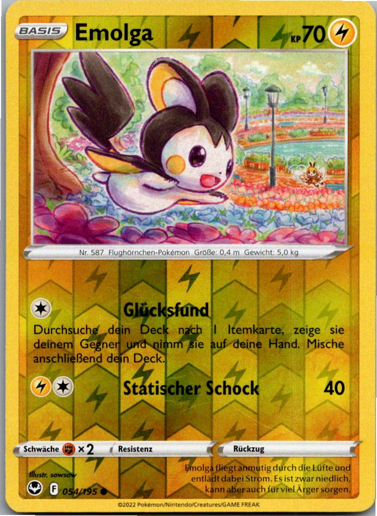 Emolga 054/195 Silberne Sturmwinde – Vorderseite
