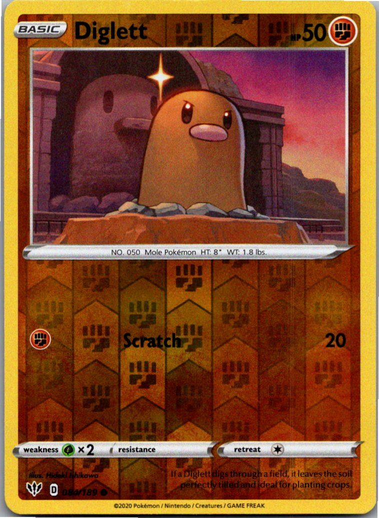 Diglett Digda 084/189 Flammende Finsternis – Vorderseite