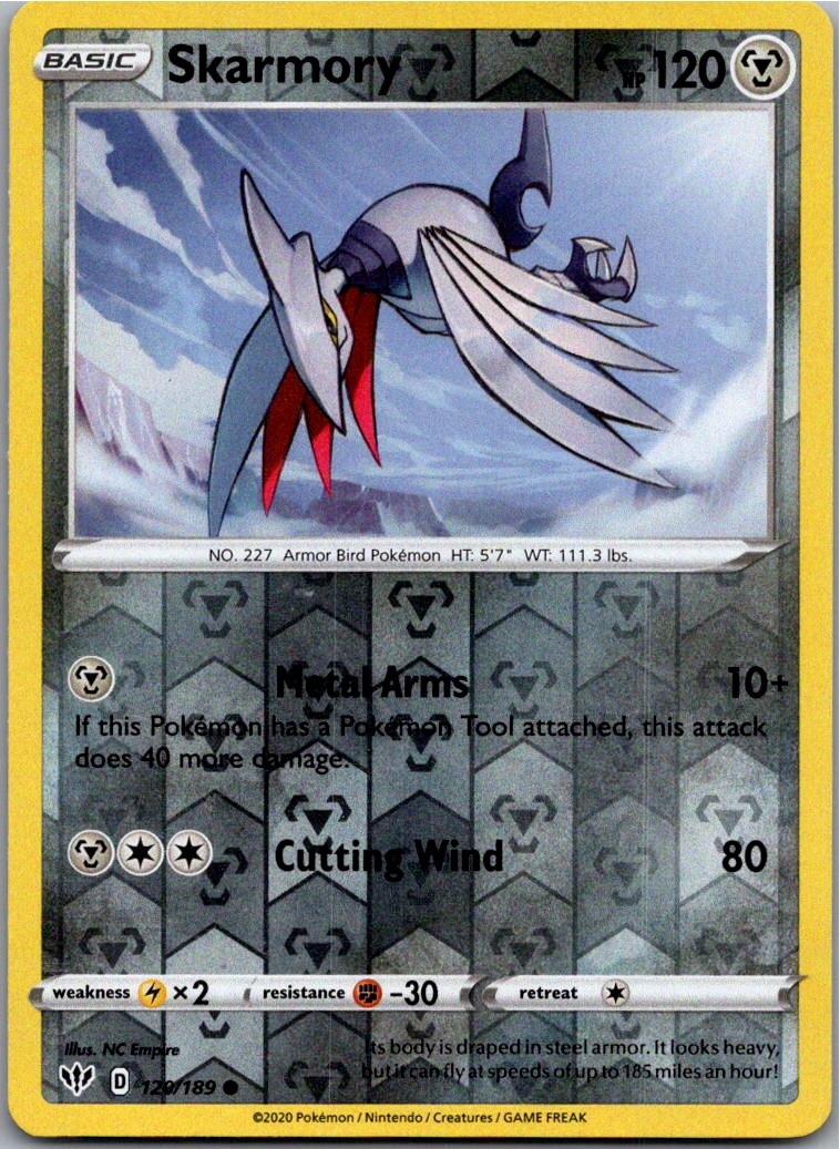 Skarmory Panzaeron 120/189 Flammende Finsternis – Vorderseite