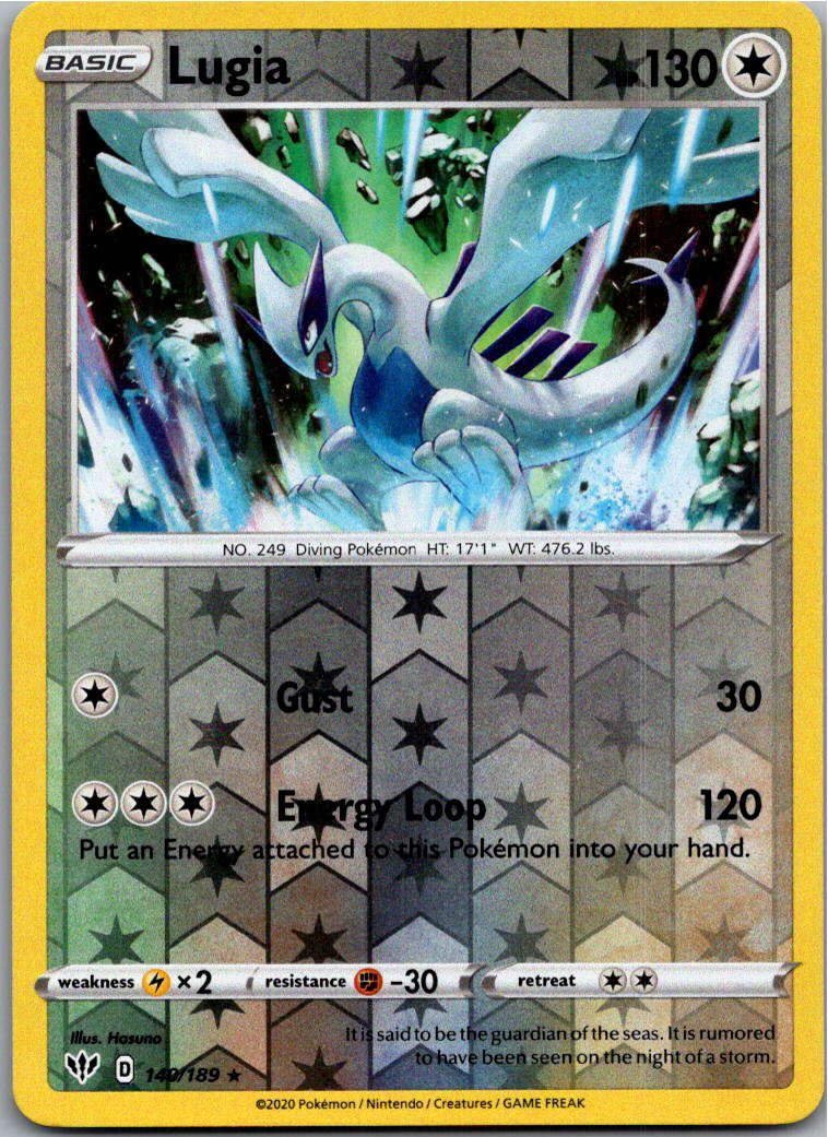 Lugia 140/189 Flammende Finsternis – Vorderseite