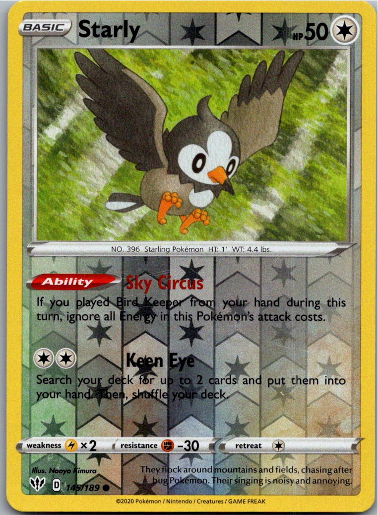 Starly Staralili 145/189 Flammende Finsternis – Vorderseite