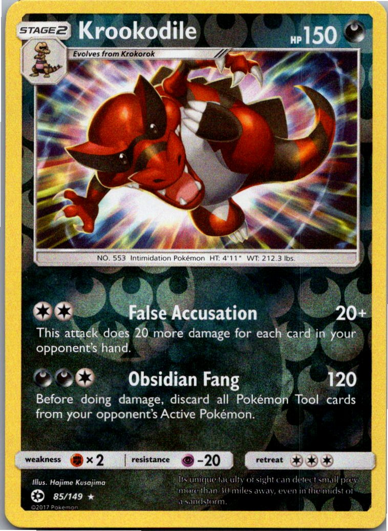 Krookodile Rabigator 85/149 Sonne & Mond – Vorderseite