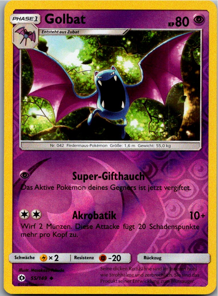 Golbat 55/149 Sonne & Mond – Vorderseite
