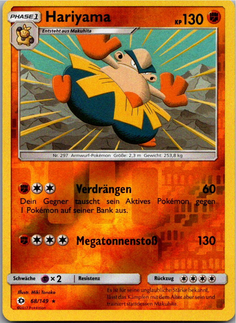Hariyama 68/149 Sonne & Mond – Vorderseite