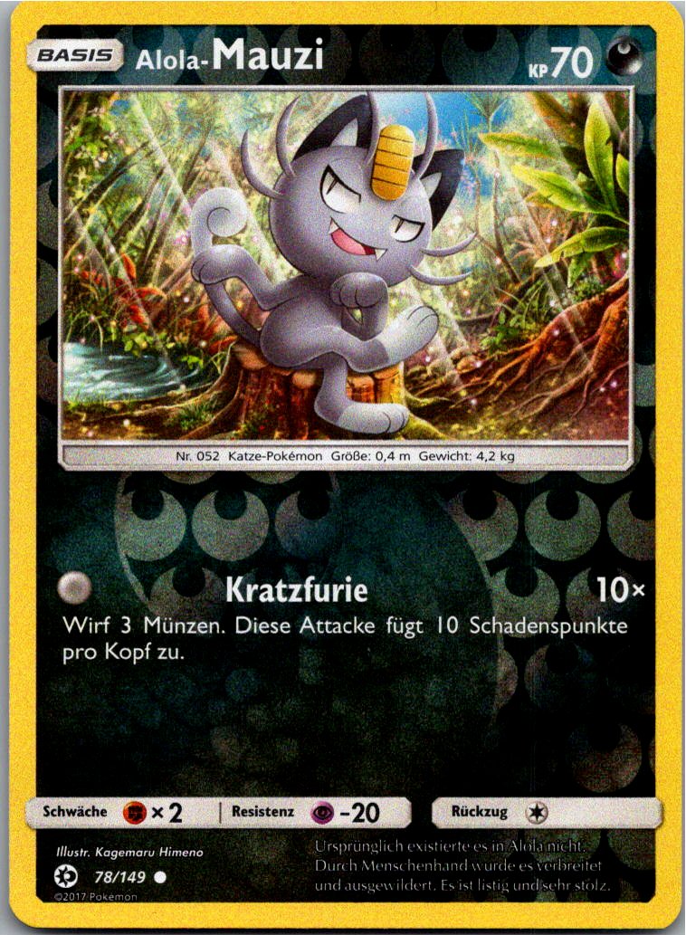 Alola-Mauzi 78/149 Sonne & Mond – Vorderseite