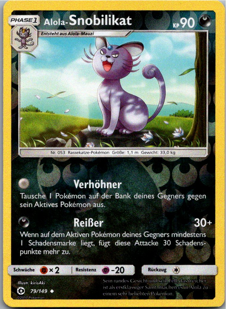 Alola-Snobilikat 79/149 Sonne & Mond – Vorderseite