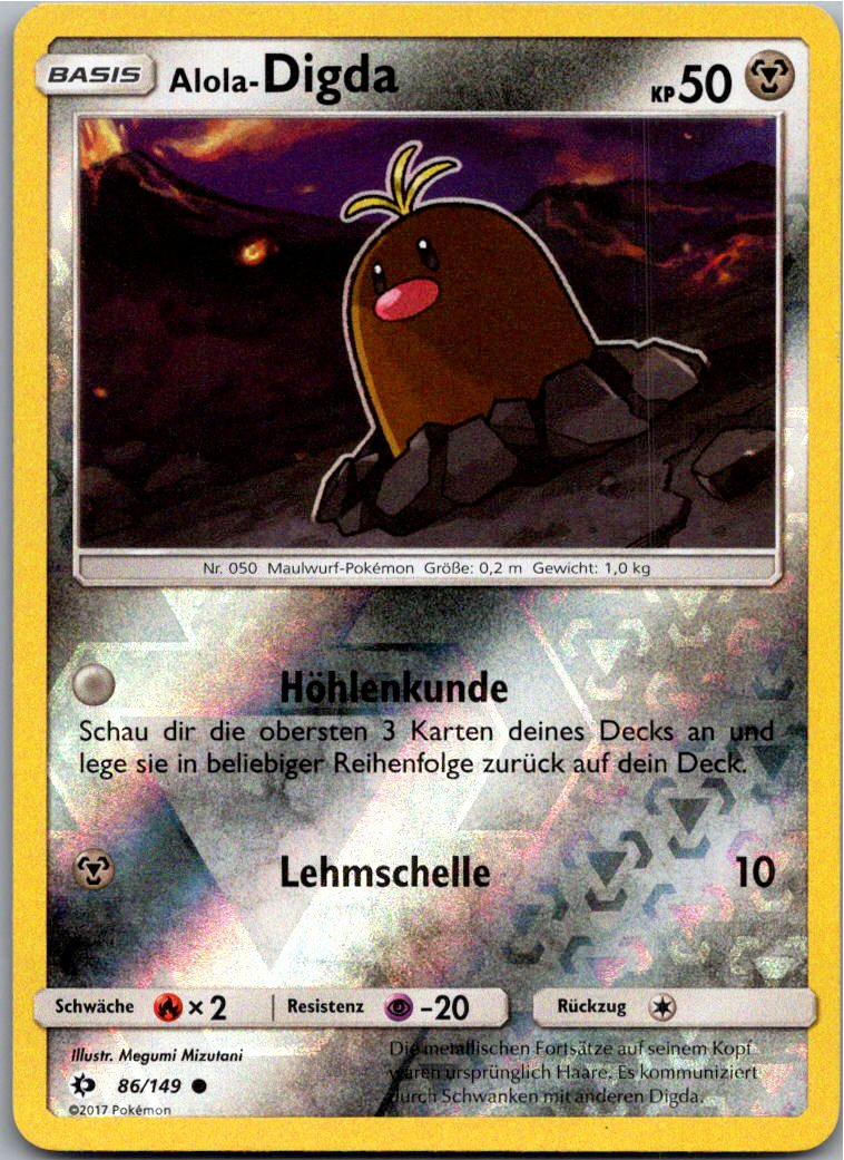 Alola-Digda 86/149 Sonne & Mond – Vorderseite