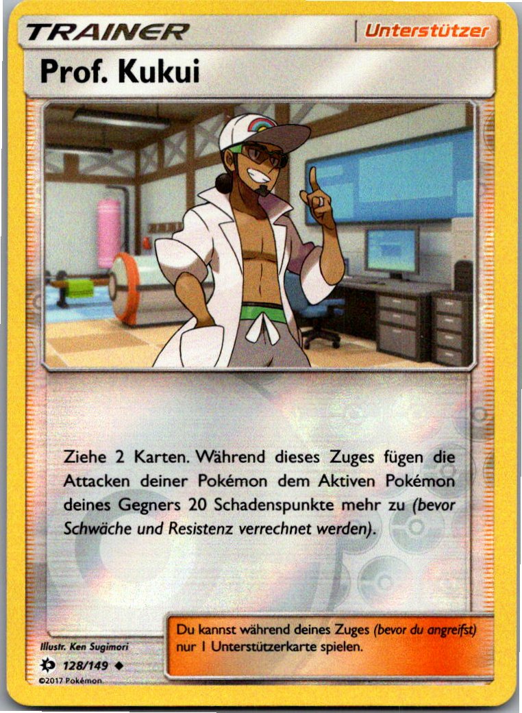 Prof. Kukui 128/149 Sonne & Mond – Vorderseite