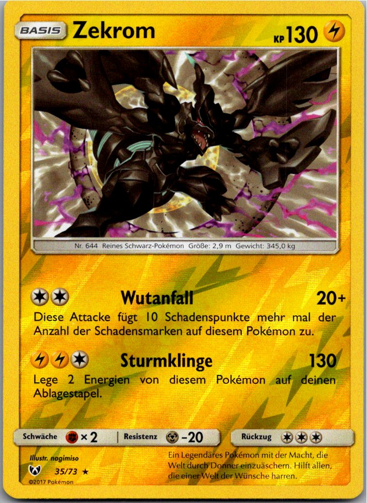 Zekrom 35/73 Schimmernde Legenden – Vorderseite