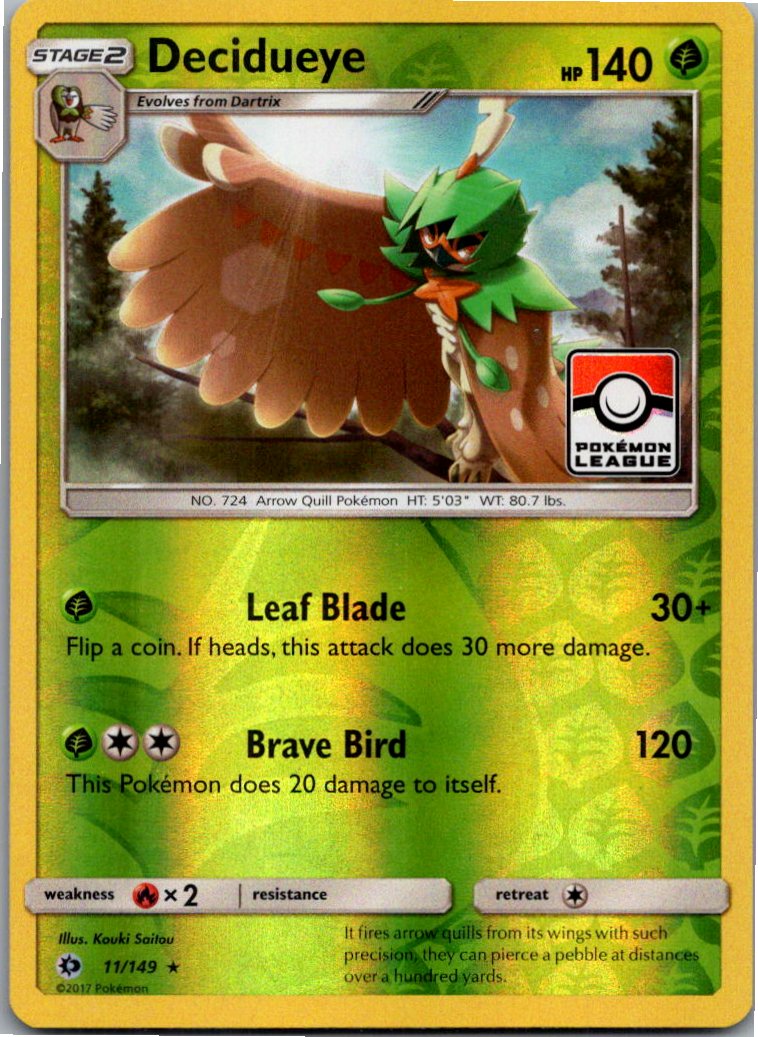 Decidueye 11/149 Sonne & Mond – Vorderseite