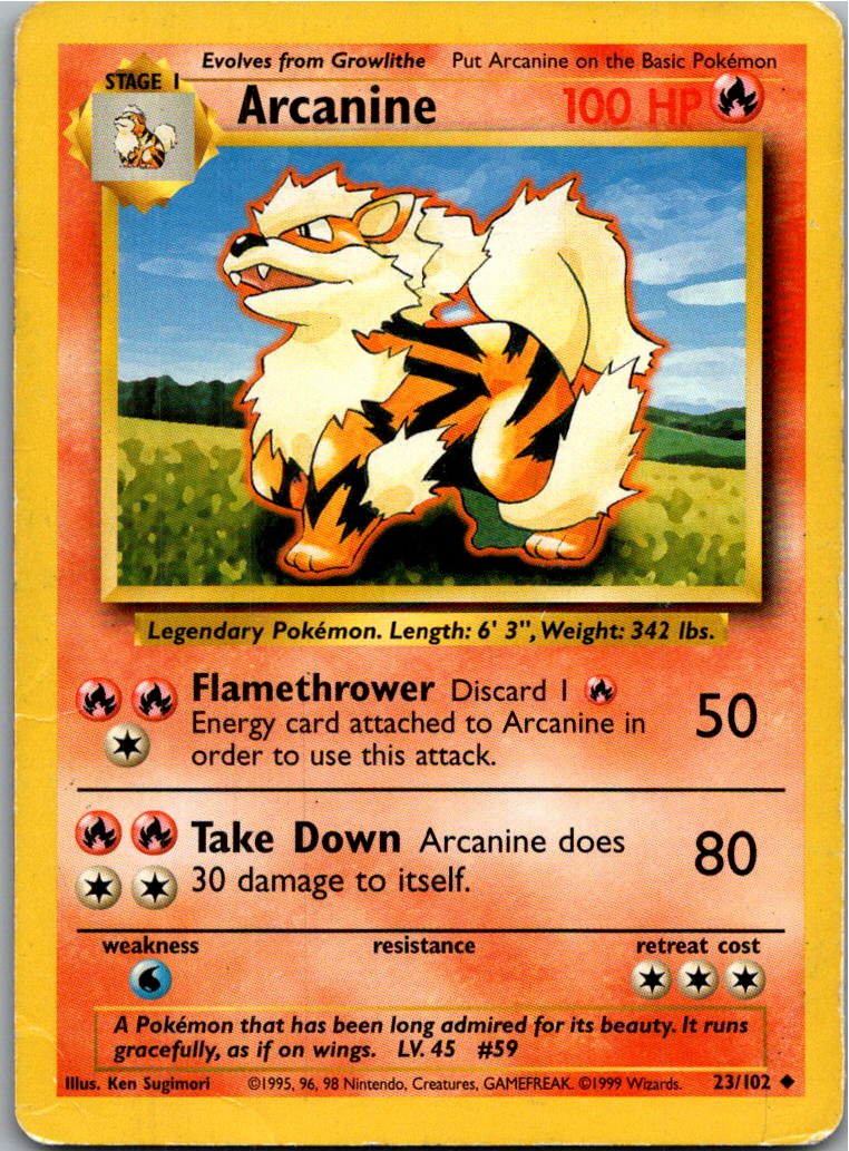 Arcanine Arkani 23/102 Grundset – Vorderseite