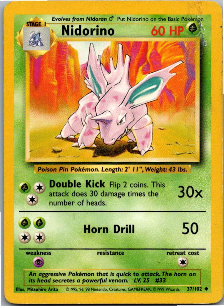 Nidorino 37/102 Grundset – Vorderseite