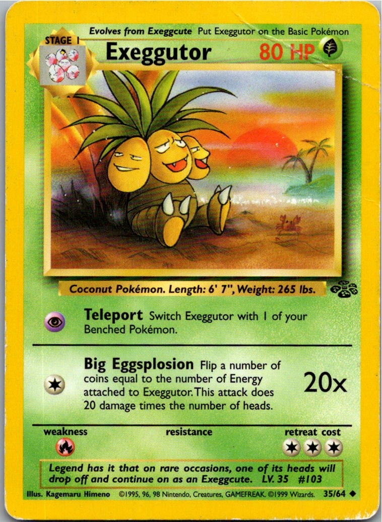 Exeggutor Kokowei 35/64 Dschungel – Vorderseite