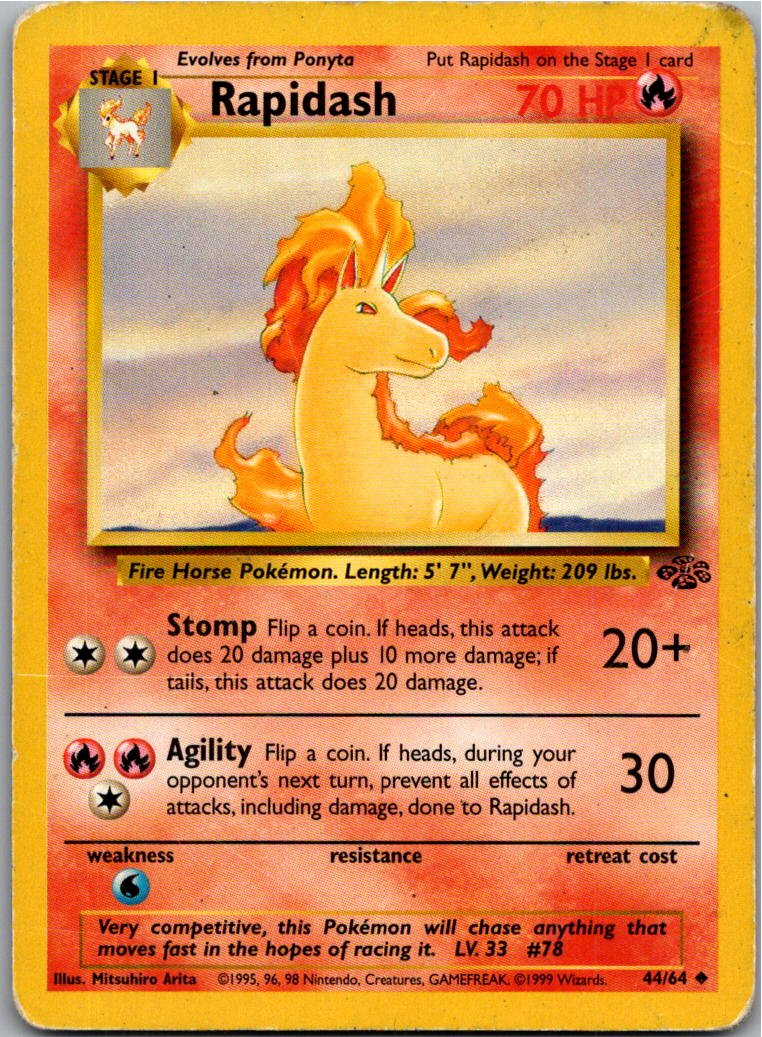 Rapidash Gallopa 44/64 Dschungel – Vorderseite