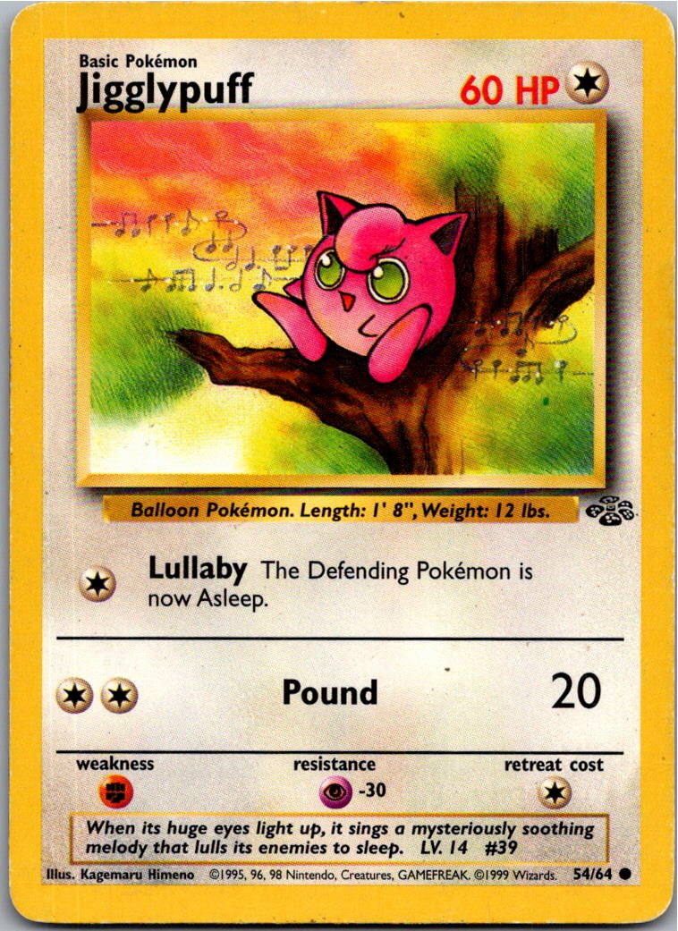 Jigglypuff Pummeluff 54/64 Dschungel – Vorderseite