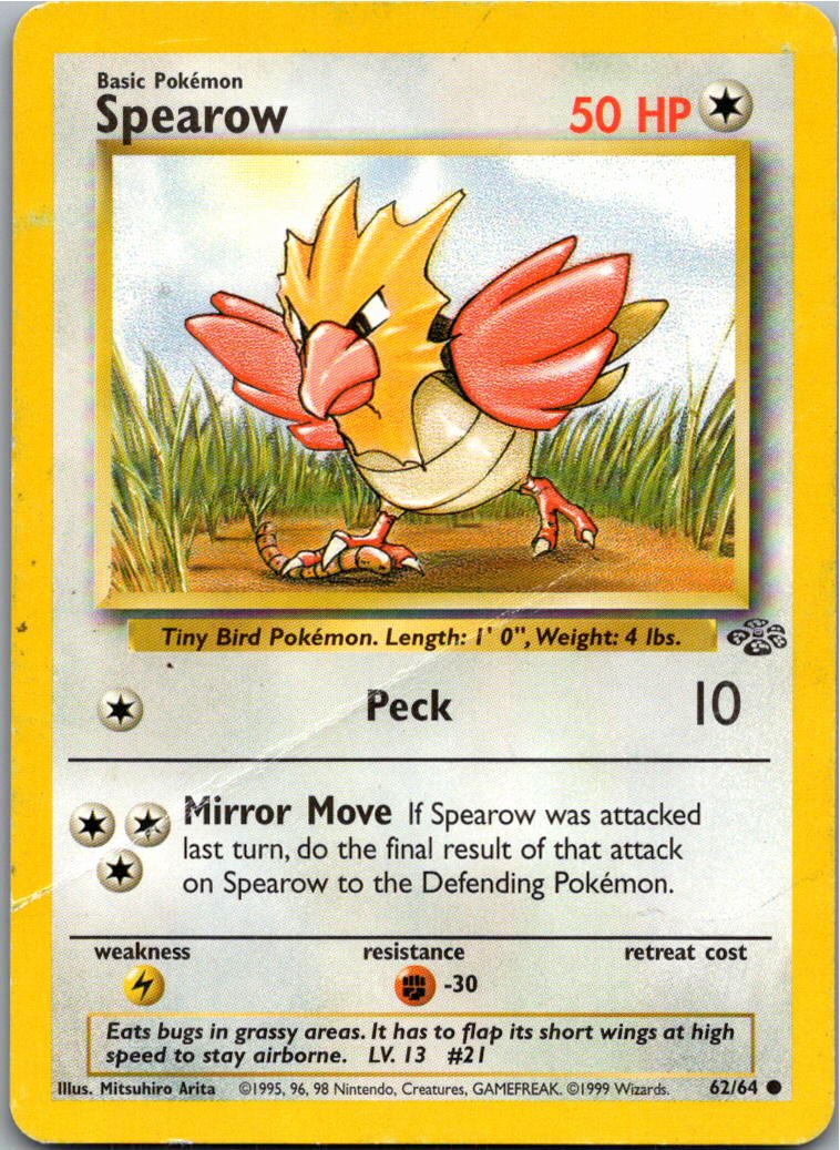 Spearow Habitak 62/64 Dschungel – Vorderseite