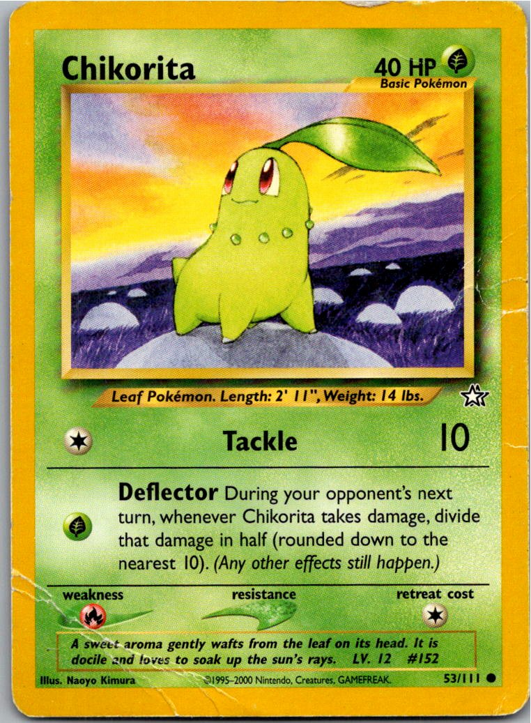 Chikorita Endivie 53/111 Neo Genesis – Vorderseite