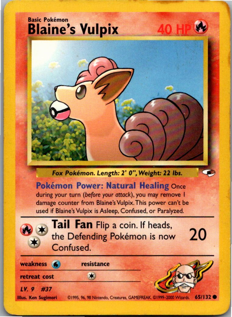 Blaine's Vulpix 65/132 Gym Heroes – Vorderseite