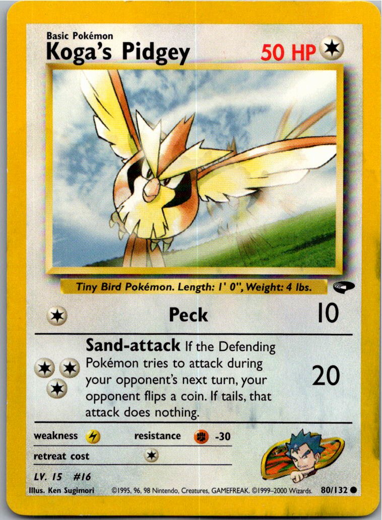 Koga's Pidgey 80/132 Gym Challenge – Vorderseite