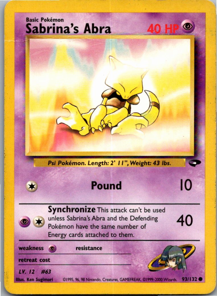 Sabrina's Abra 93/132 Gym Challenge – Vorderseite