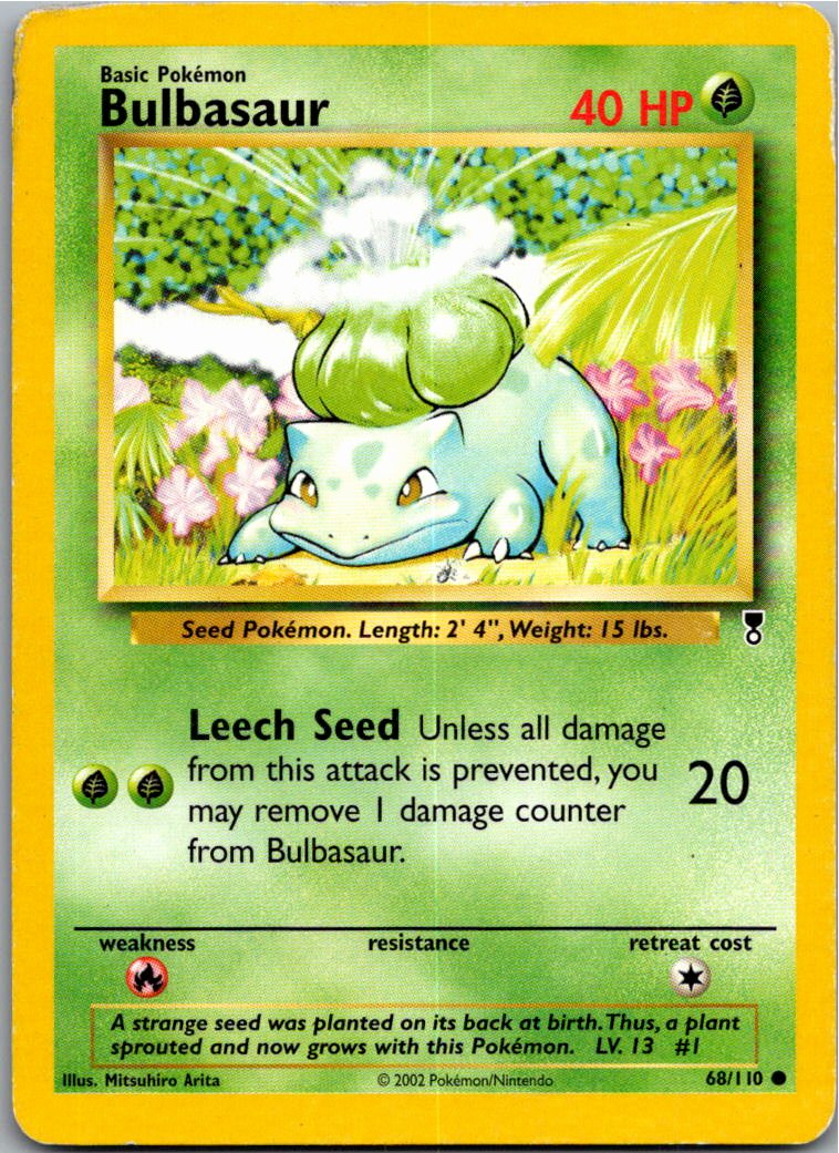 Bulbasaur Bisasam 68/110 Legendary Collection – Vorderseite