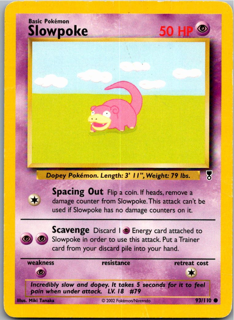 Slowpoke Flegmon 93/110 Legendary Collection – Vorderseite