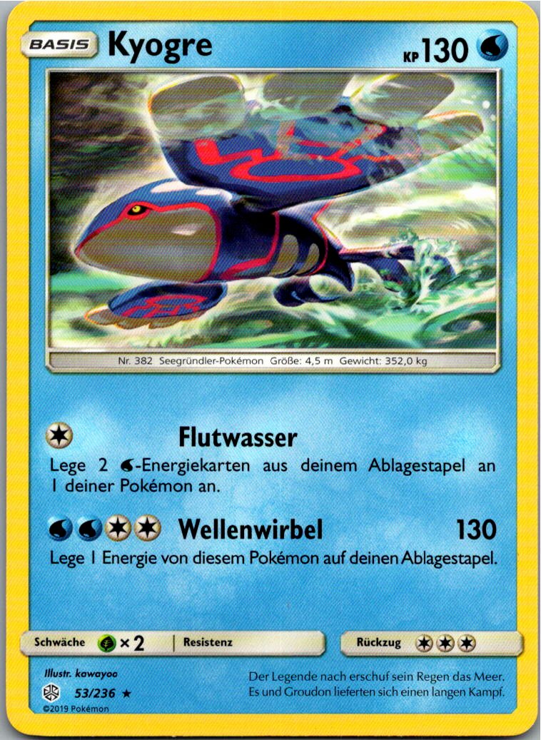 Kyogre 53/236 Welten im Wandel – Vorderseite