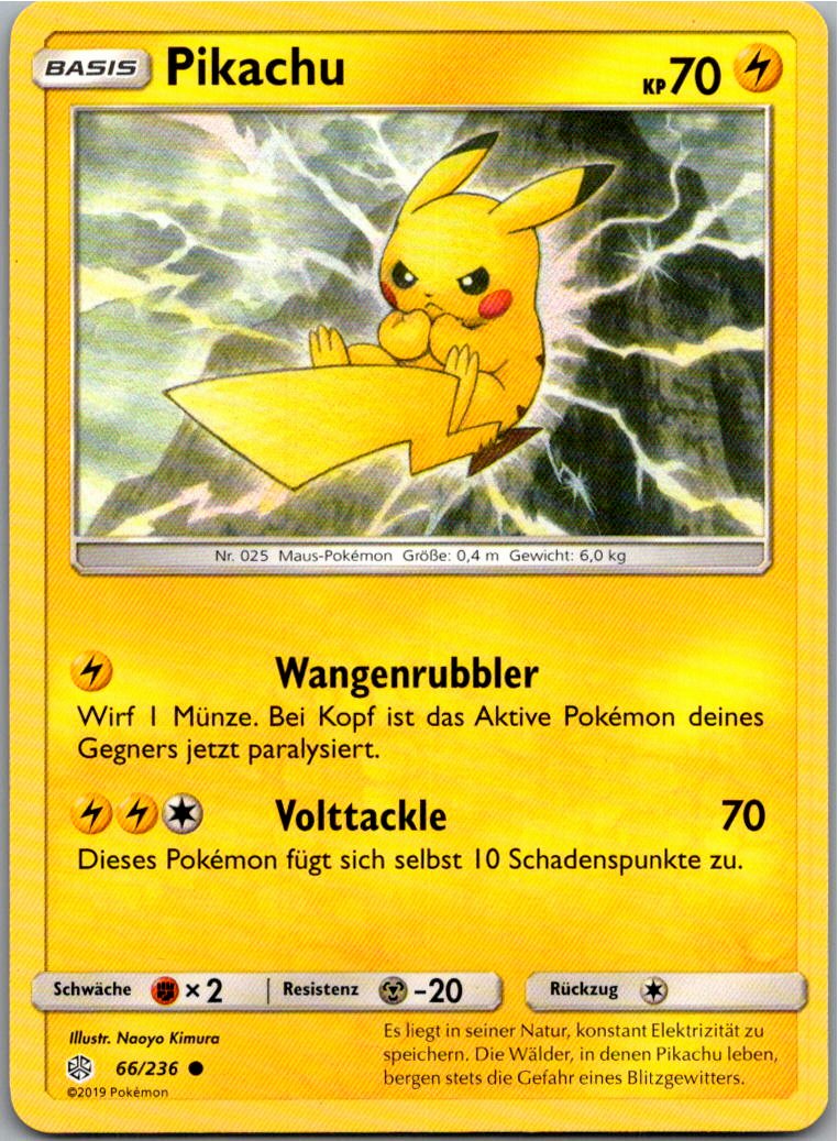 Pikachu 66/236 Welten im Wandel – Vorderseite