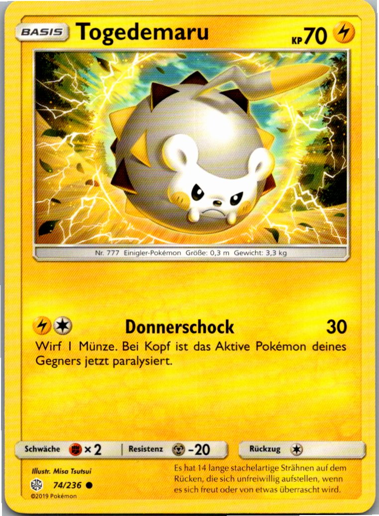 Togedemaru 74/236 Welten im Wandel – Vorderseite