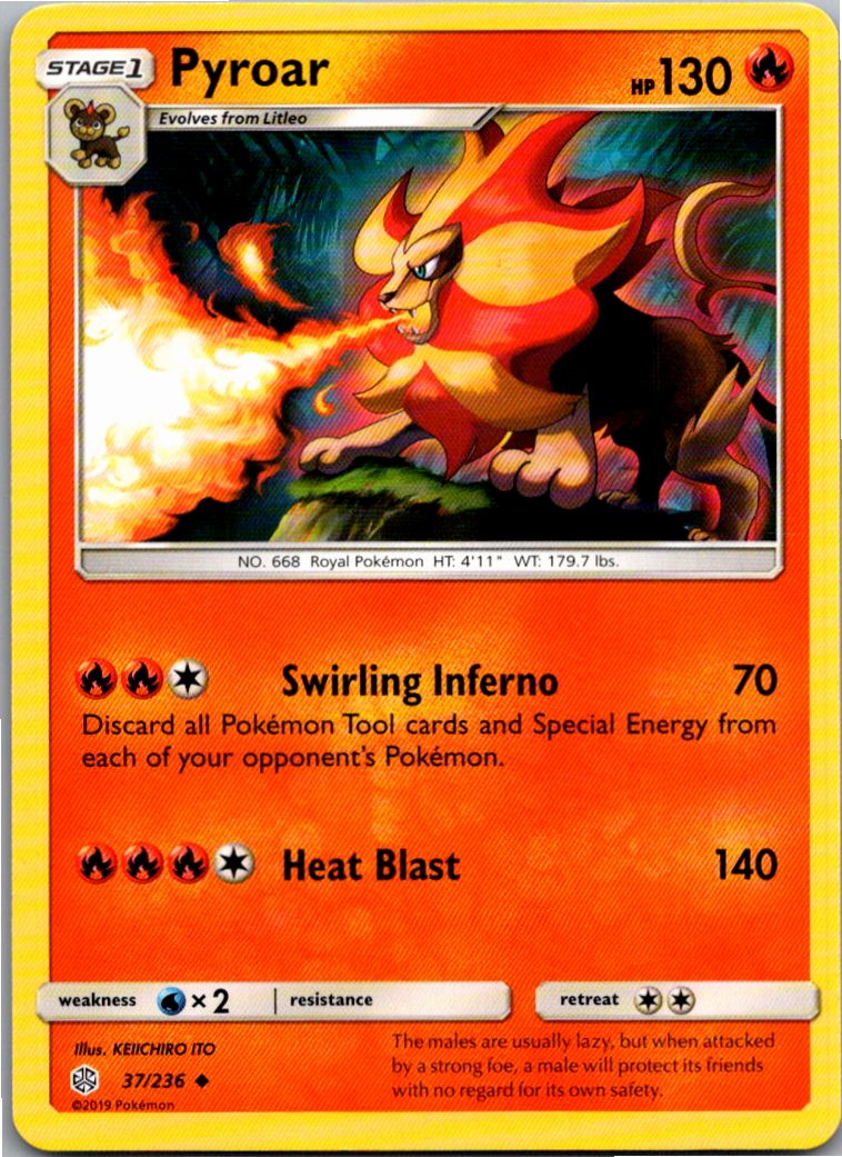 Pyroar Pyroleo 37/236 Welten im Wandel – Vorderseite