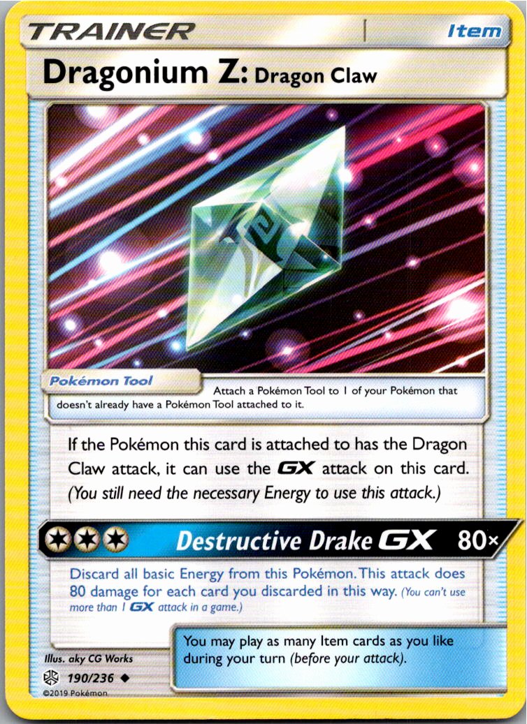 Dragonium Z: Dragon Claw Dragonium Z 190/236 Welten im Wandel – Vorderseite