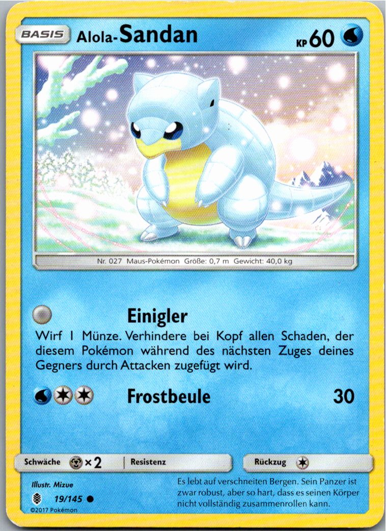 Alola-Sandan 19/145 Stunde der Wächter – Vorderseite