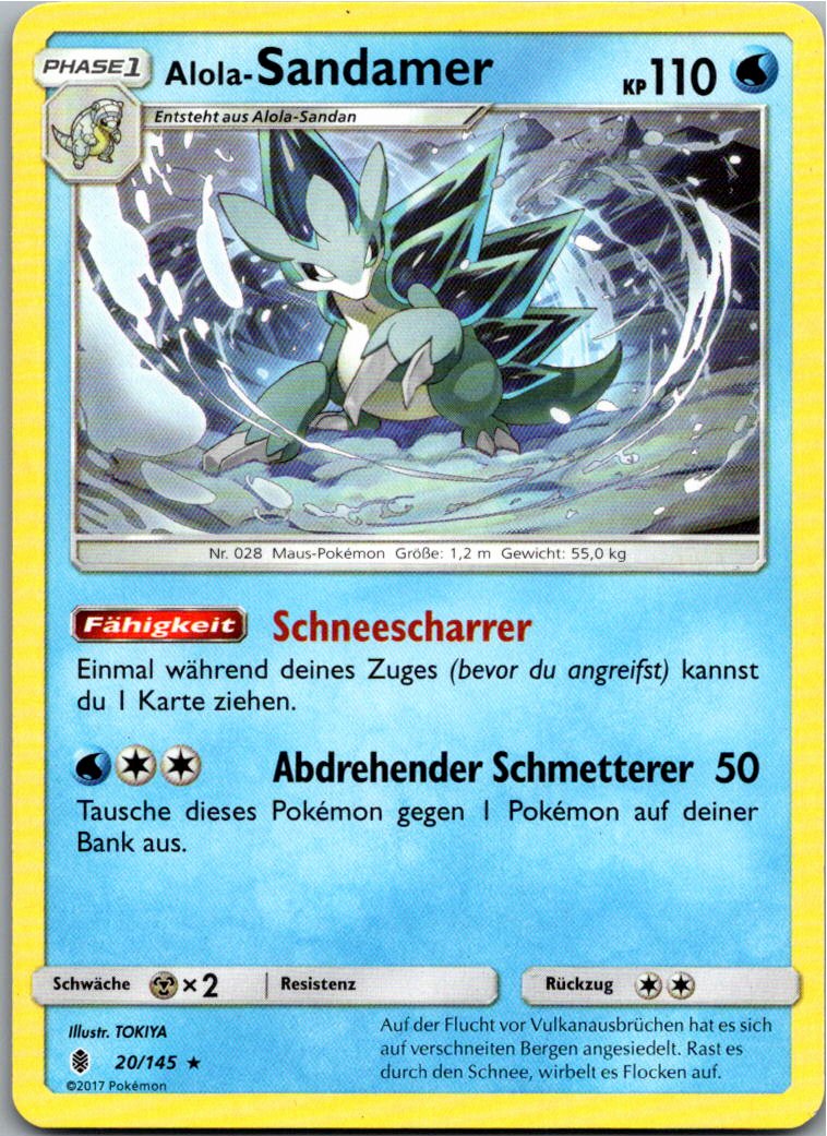 Alola-Sandamer 20/145 Stunde der Wächter – Vorderseite
