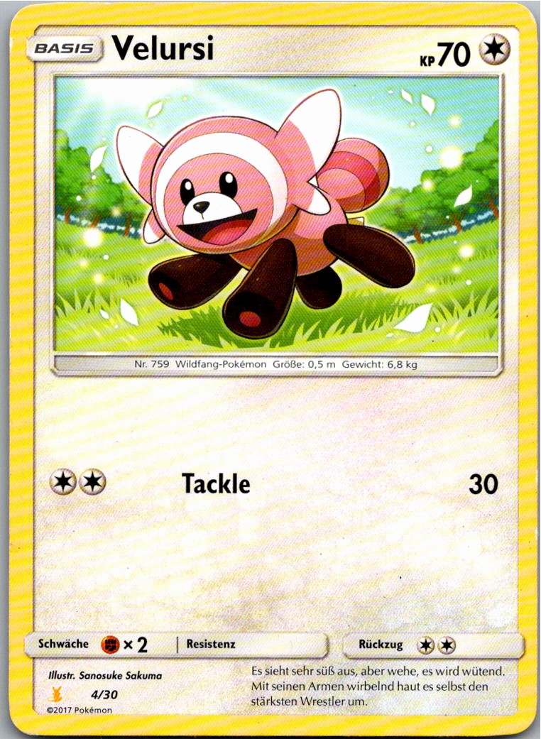 Velursi 4/30 SM trainer Kit (Alolan Raichu) – Vorderseite