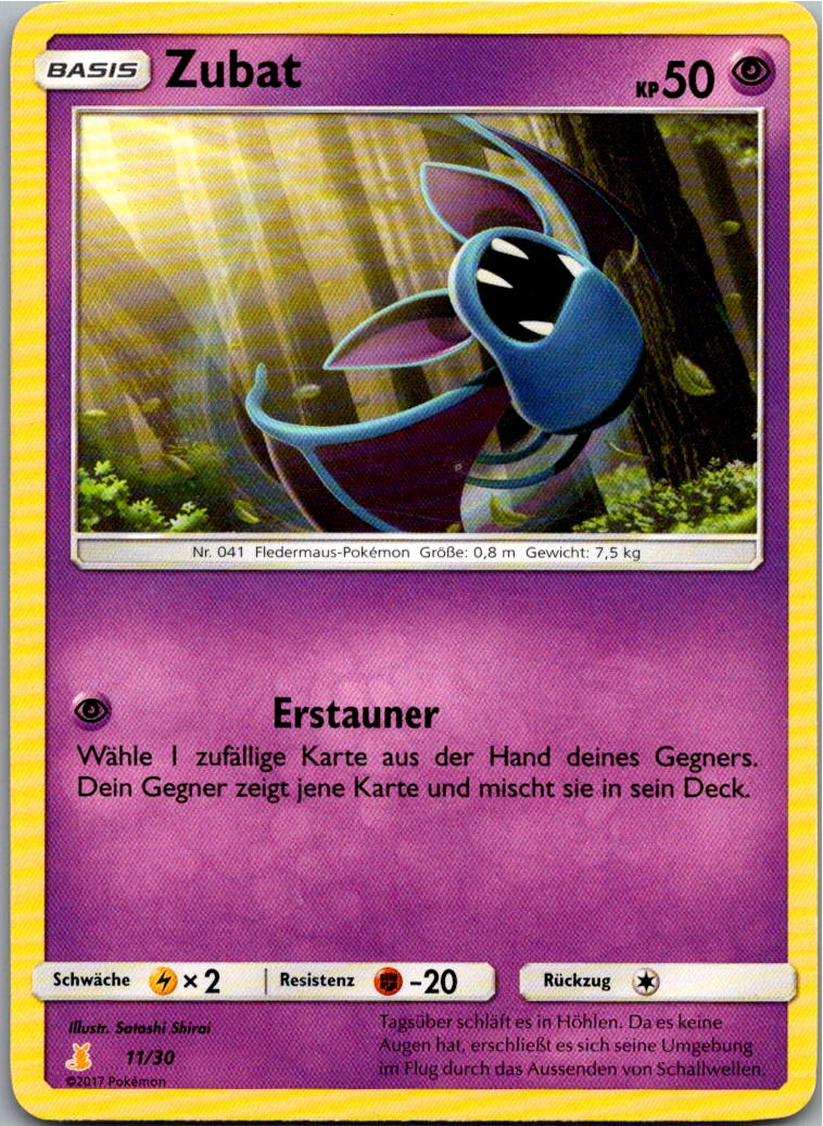 Zubat 11/20 SM trainer Kit (Alolan Raichu) – Vorderseite