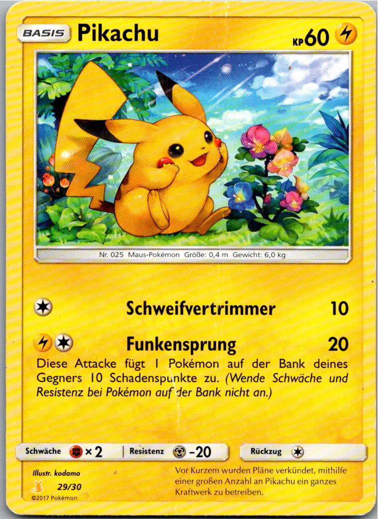 Pikachu 29/30 SM trainer Kit (Alolan Raichu) – Vorderseite