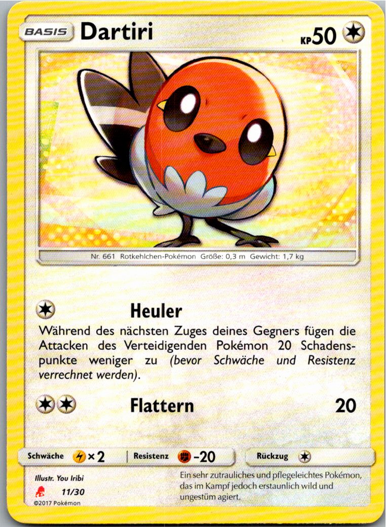 Dartiri 11/30 SM trainer Kit (Lycanroc) – Vorderseite