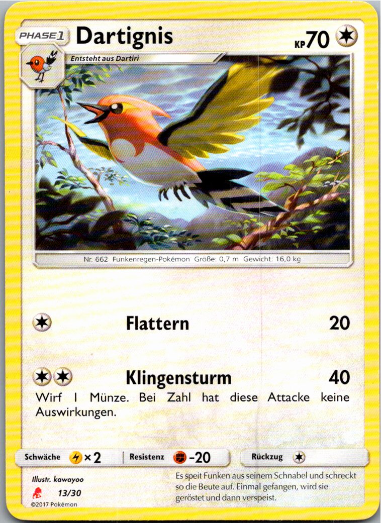 Dartignis 13/30 SM trainer Kit (Lycanroc) – Vorderseite