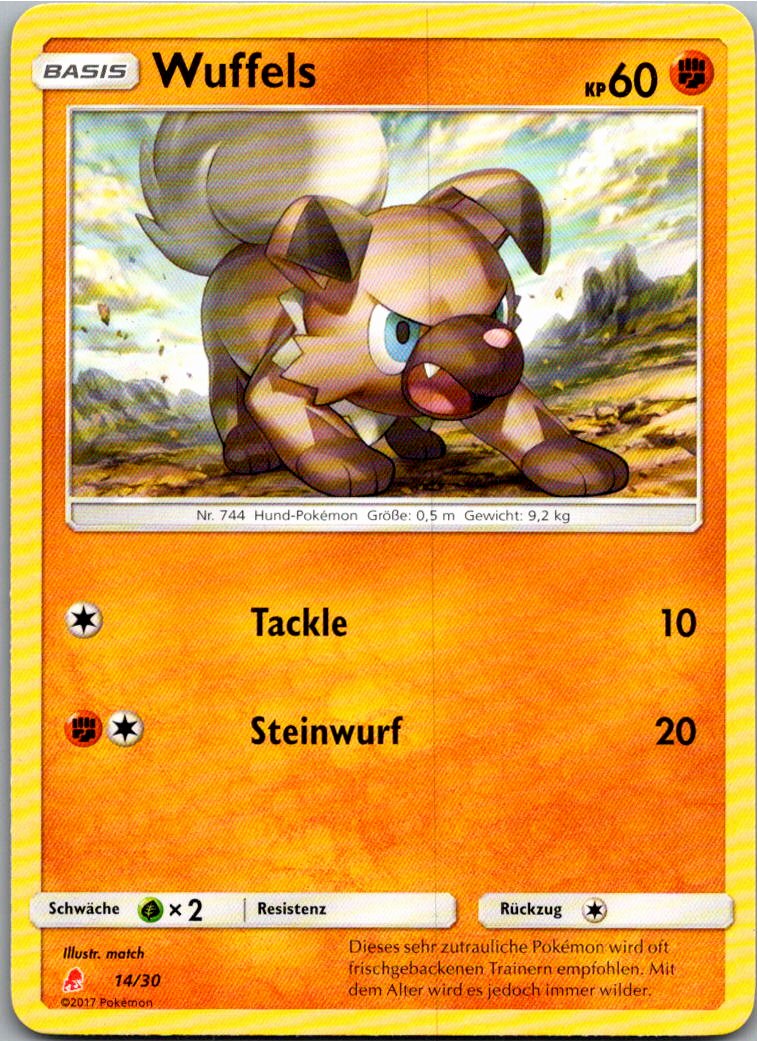 Wuffels 14/30 SM trainer Kit (Lycanroc) – Vorderseite
