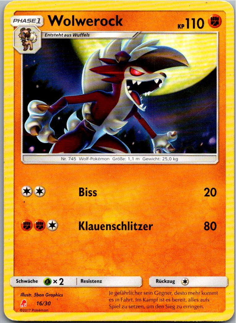 Wolwerock 16/30 SM trainer Kit (Lycanroc) – Vorderseite